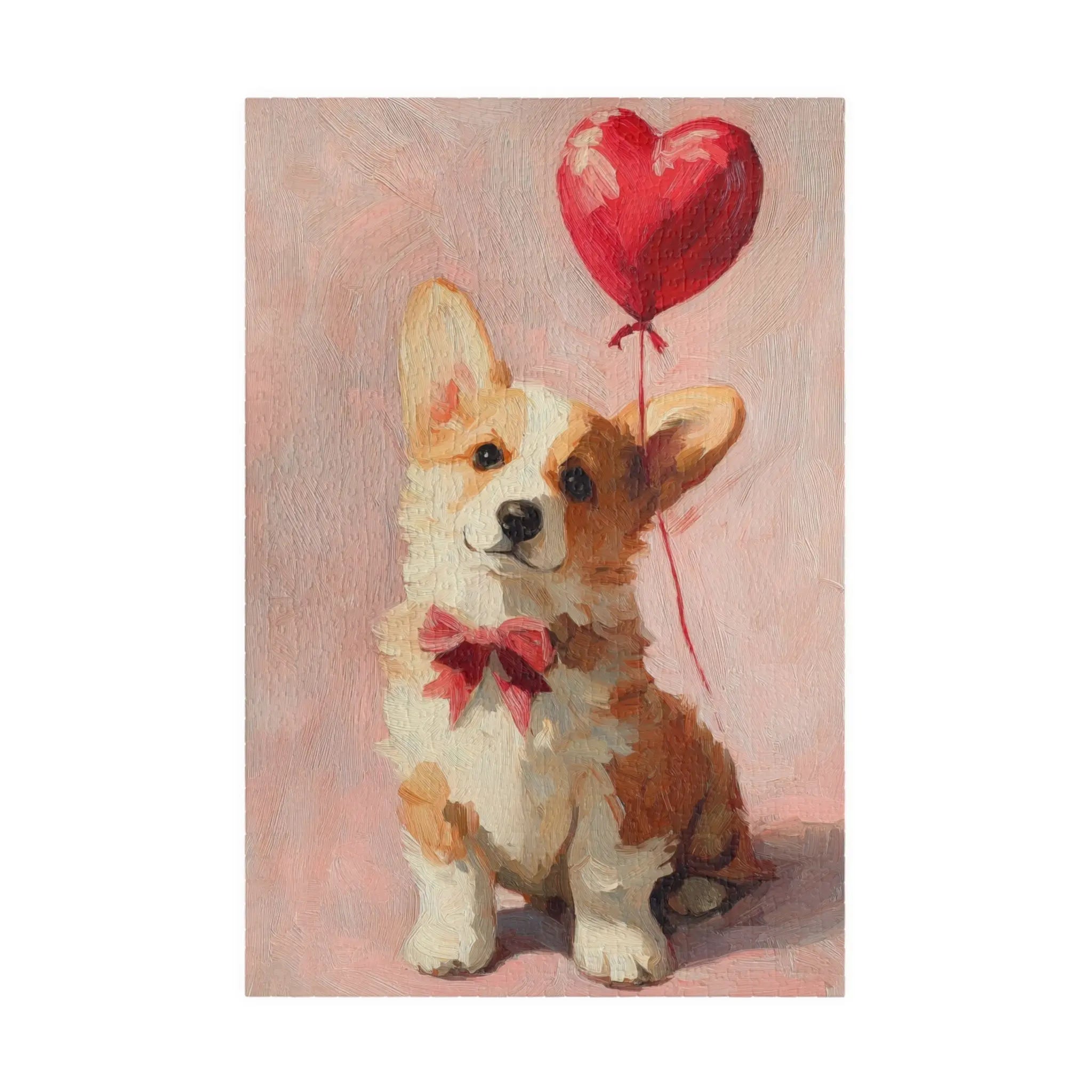 Customizable Jigsaw Puzzle: Corgi Valentine's Day Love - Jigsaw Puzzle Studios - Main