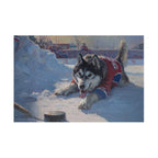 Customizable Jigsaw Puzzle: Hockey Loving Husky - Jigsaw Puzzle Studios - Main