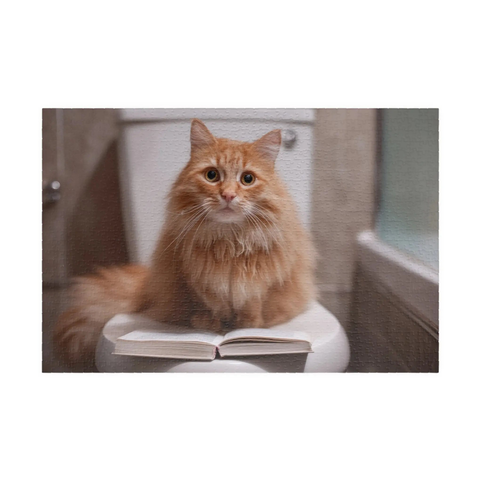 Customizable Jigsaw Puzzle: Potty Training Cat - Jigsaw Puzzle Studios - Main