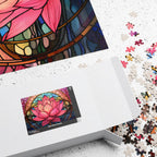 Jigsaw Puzzle: Lotus Rainbow Stained Glass - Jigsaw Puzzle Studios - Box