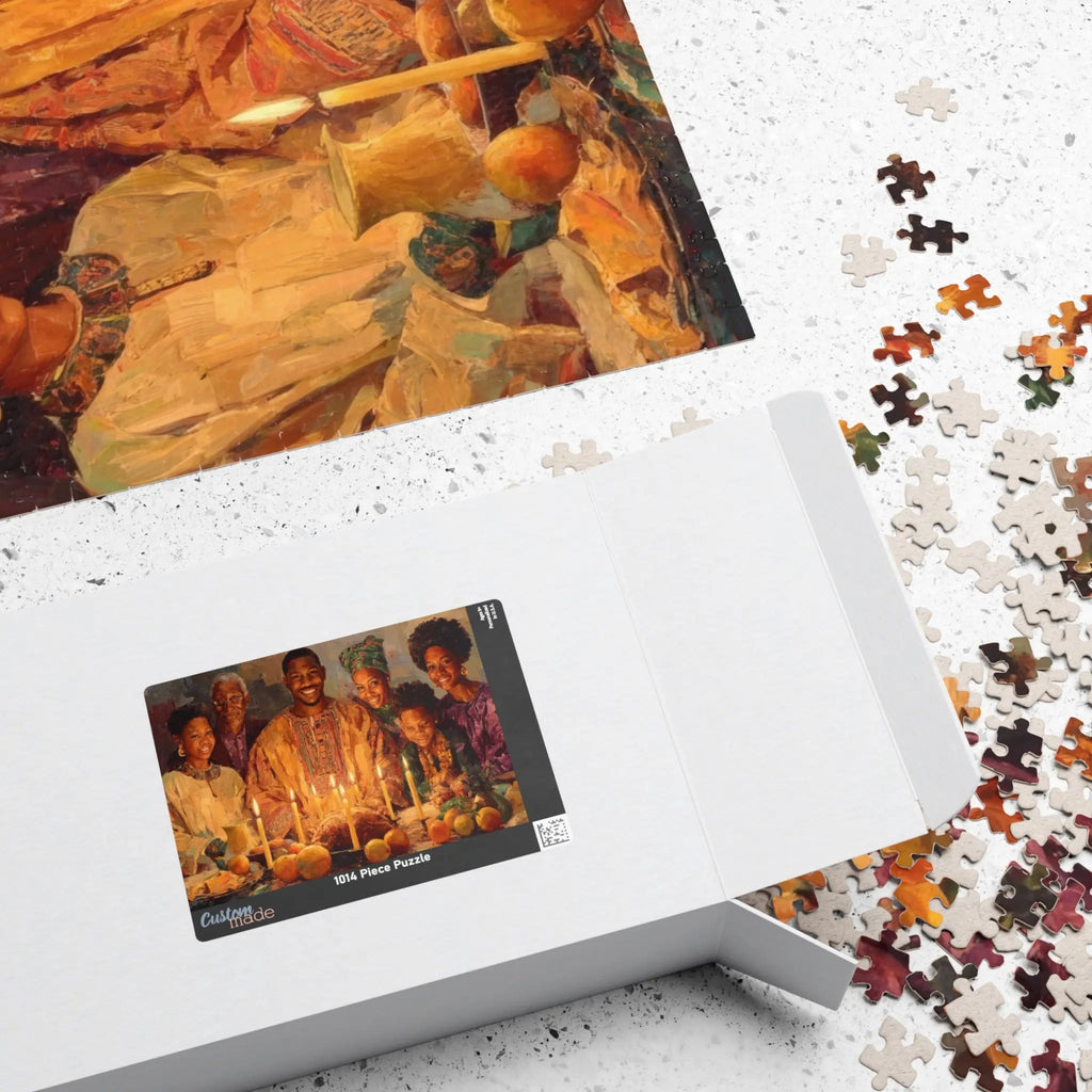 Jigsaw Puzzle: Family Kwanzaa Celebration - Jigsaw Puzzle Studios - Box