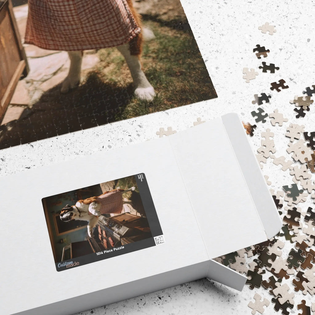Customizable Jigsaw Puzzle: St. Bernard BBQ Dog - Jigsaw Puzzle Studios - Box