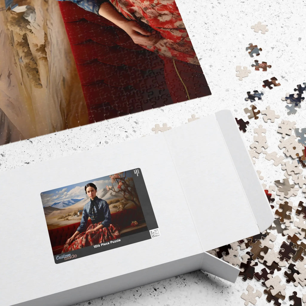 Customizable Jigsaw Puzzle: Woman in Nevada in 1864 - Jigsaw Puzzle Studios - Box