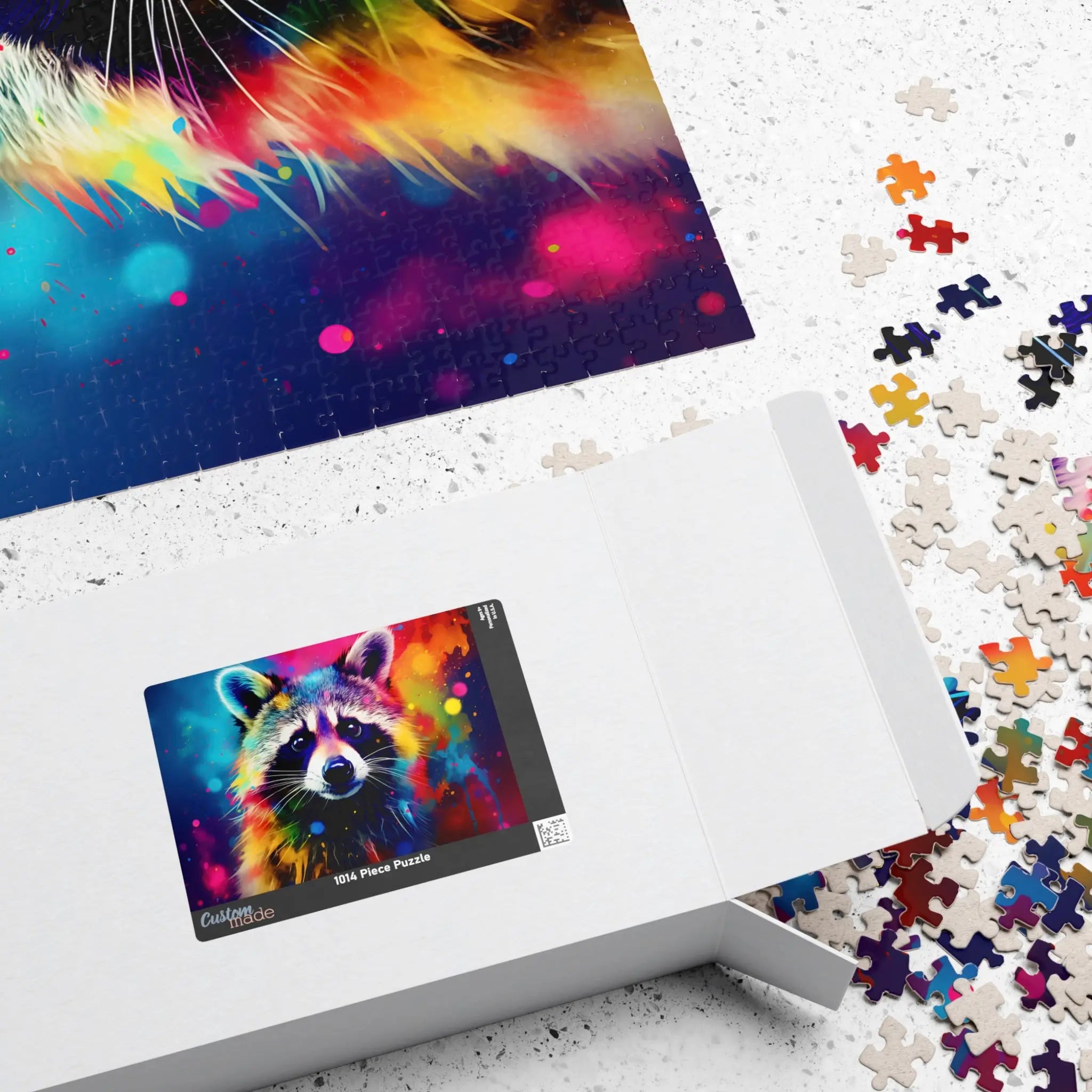 Jigsaw Puzzle: Raccoon Caught in Color - Jigsaw Puzzle Studios - Box