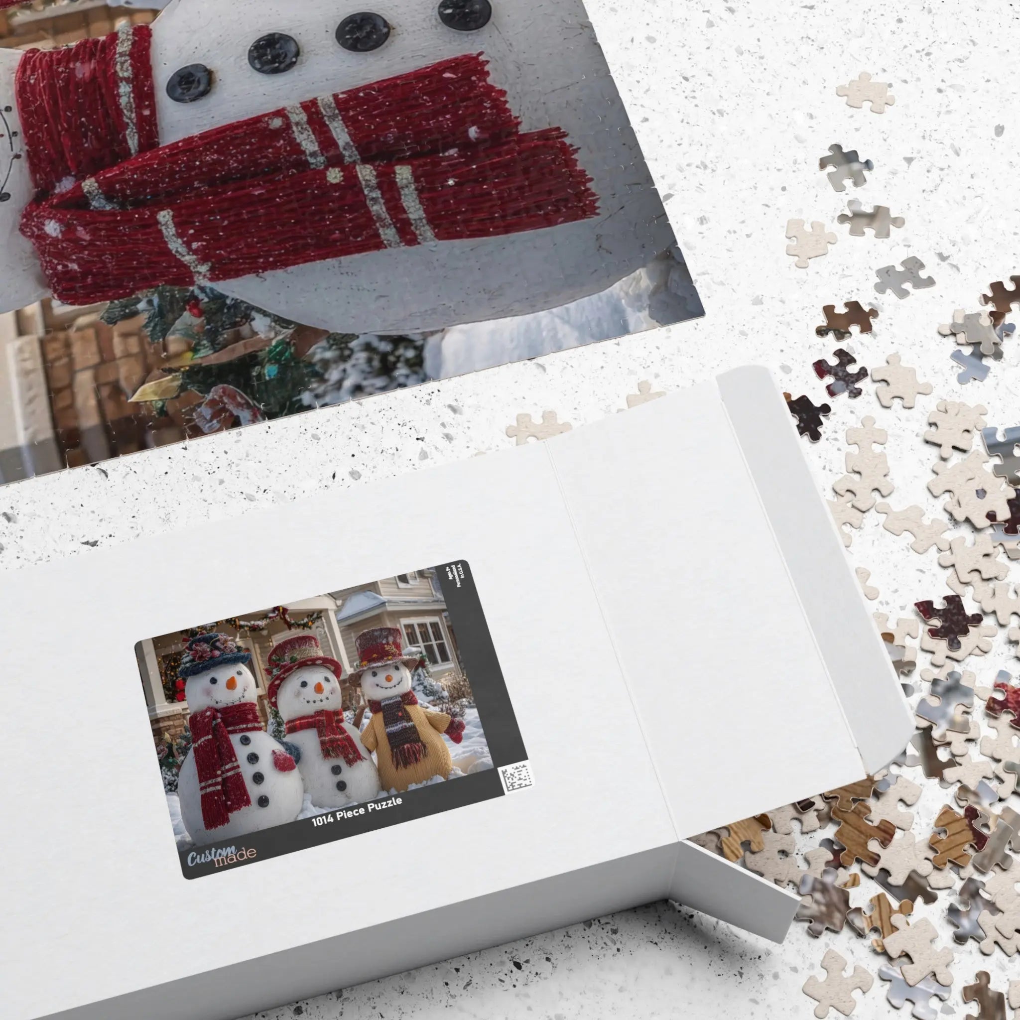 Jigsaw Puzzle: Festive Snowman Family - Jigsaw Puzzle Studios - Box