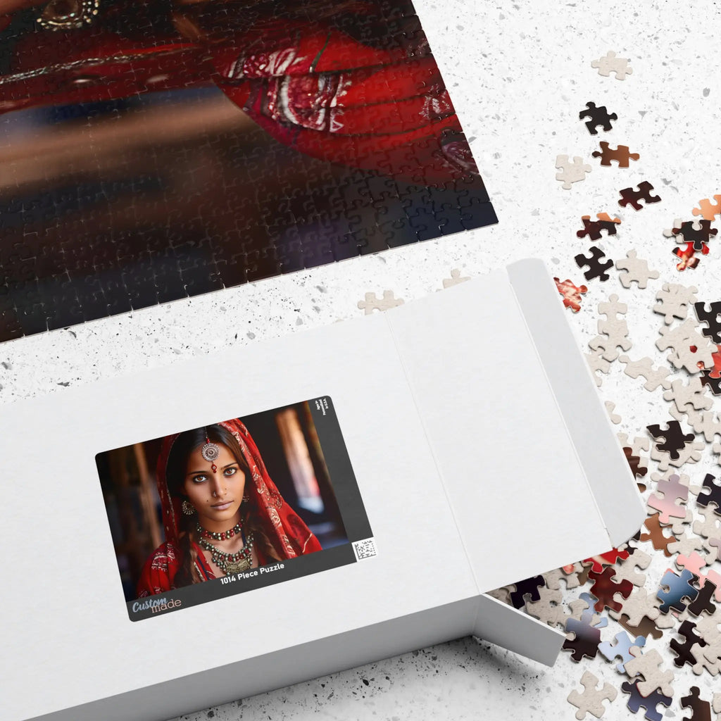 Customizable Jigsaw Puzzle: Woman from India - Jigsaw Puzzle Studios - Box