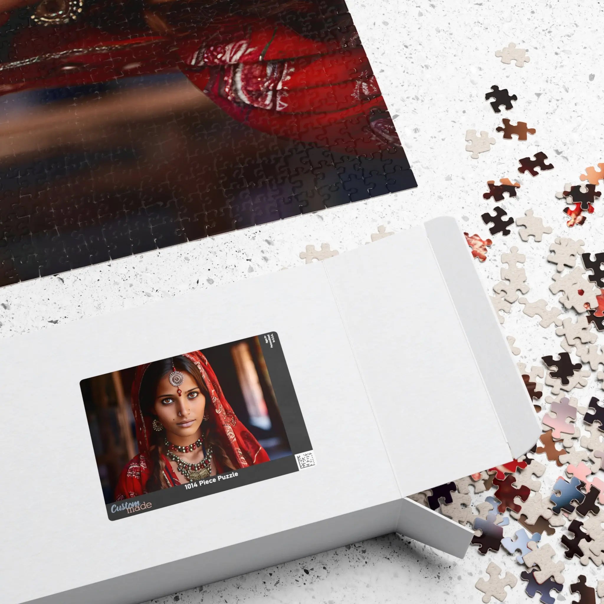 Customizable Jigsaw Puzzle: Woman from India - Jigsaw Puzzle Studios - Box