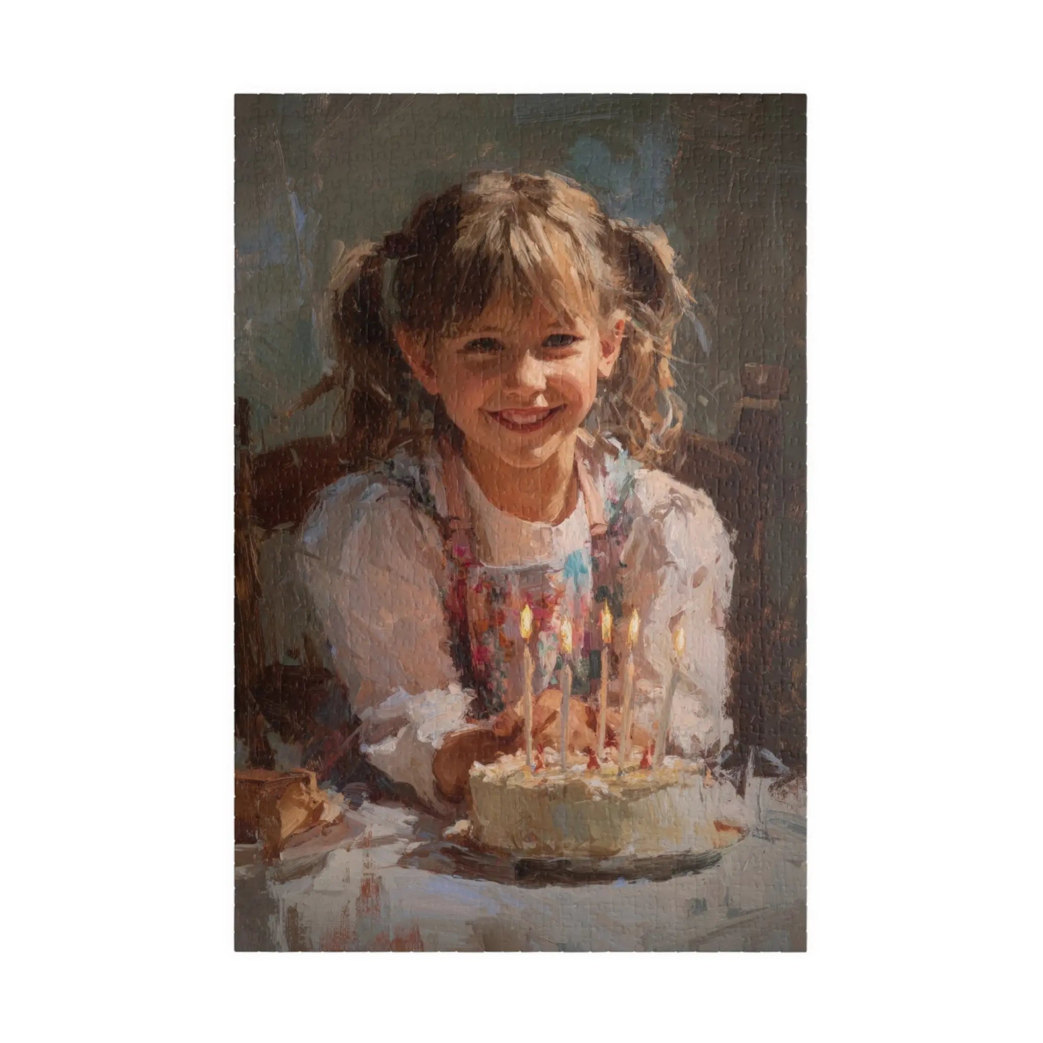 Customizable Jigsaw Puzzle: Birthday Girl Painting - Jigsaw Puzzle Studios - Main