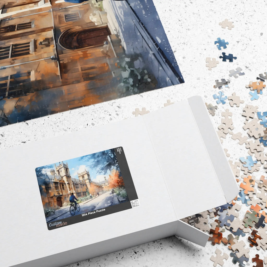 Jigsaw Puzzle: Biking through Oxford - Jigsaw Puzzle Studios - Box