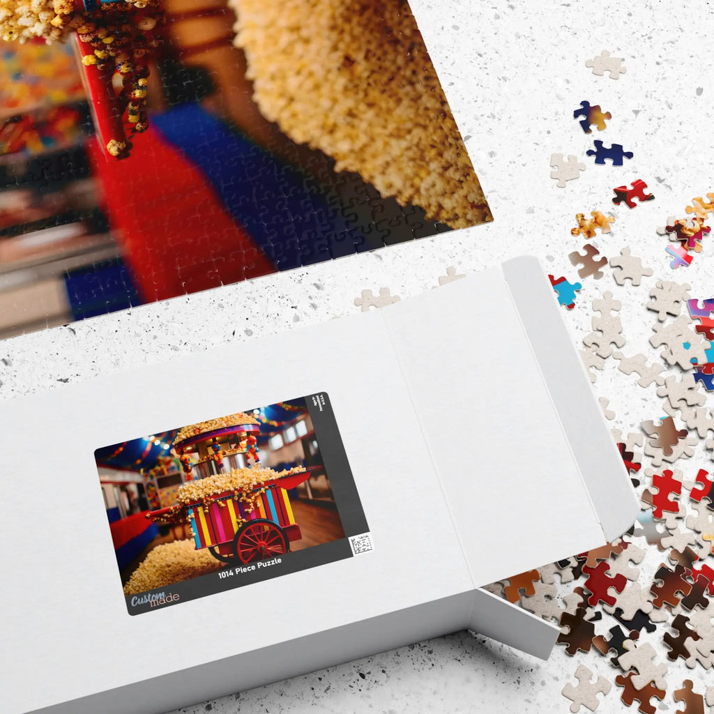 Jigsaw Puzzle: Popcorn  Cart - Jigsaw Puzzle Studios - Box