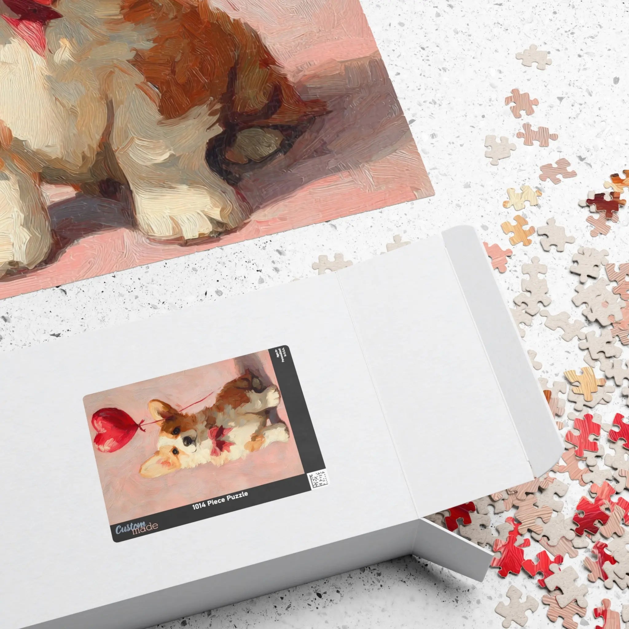 Customizable Jigsaw Puzzle: Corgi Valentine's Day Love - Jigsaw Puzzle Studios - Box