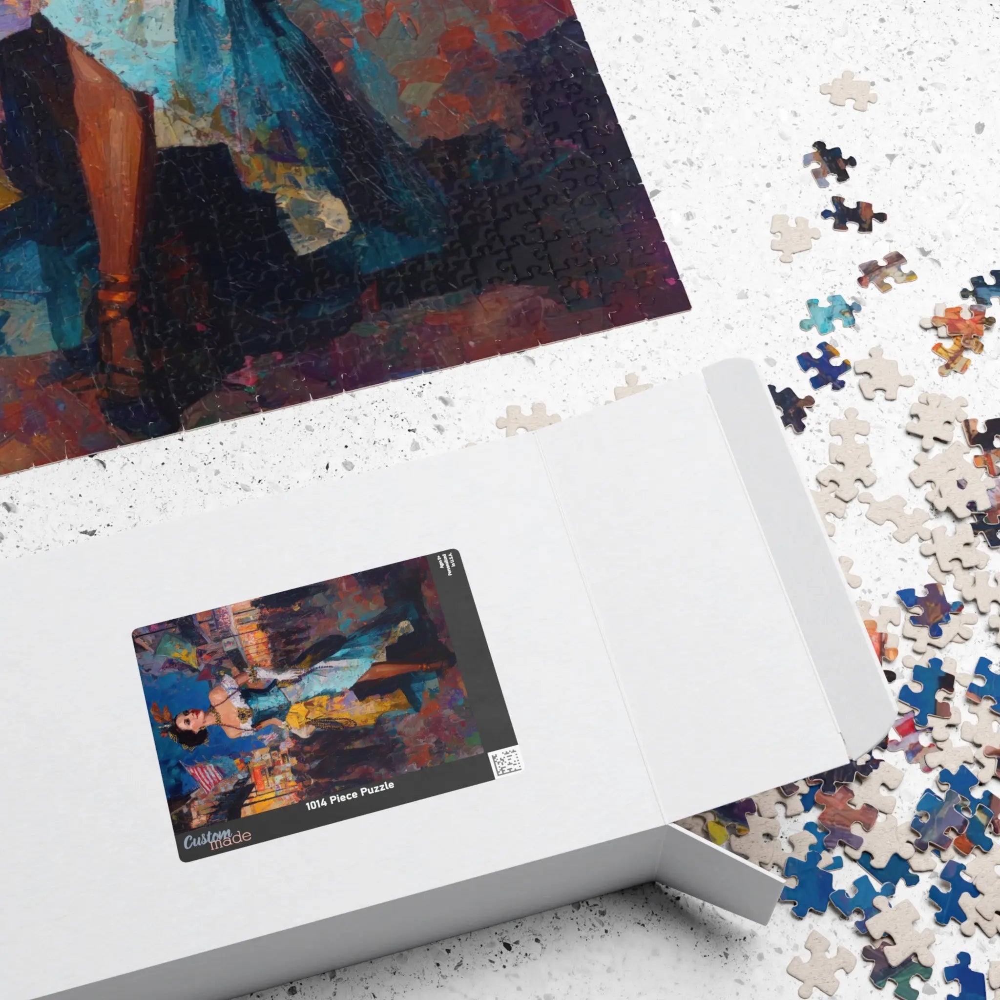 Customizable Jigsaw Puzzle: Vintage Mardi Gras Carnival Lady - Jigsaw Puzzle Studios - Box