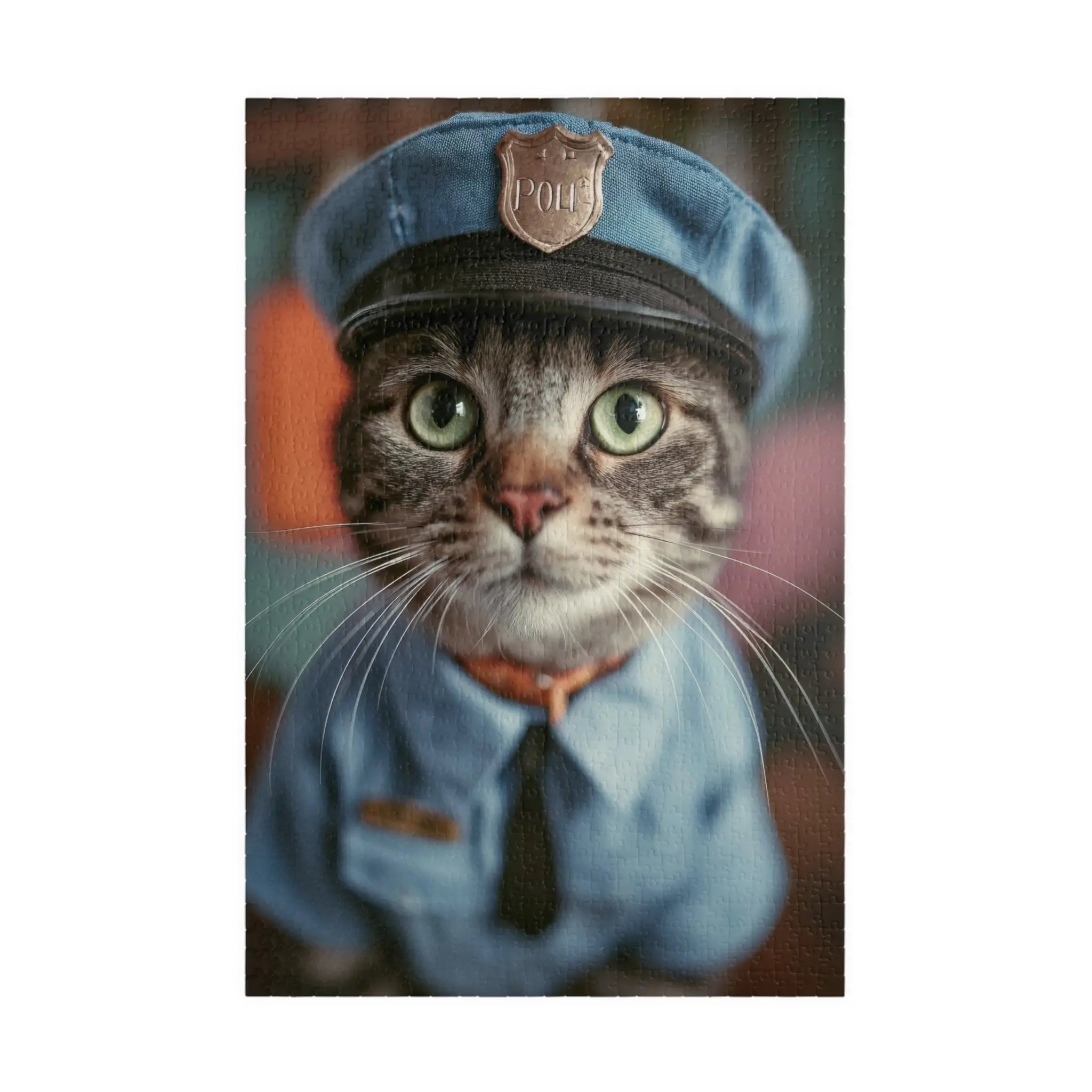 Customizable Jigsaw Puzzle: Cat Police Officer - Jigsaw Puzzle Studios - Main