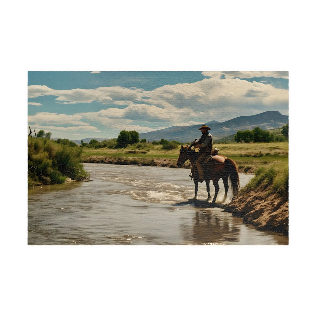 Jigsaw Puzzle: A Man and His Horse - Jigsaw Puzzle Studios - Main