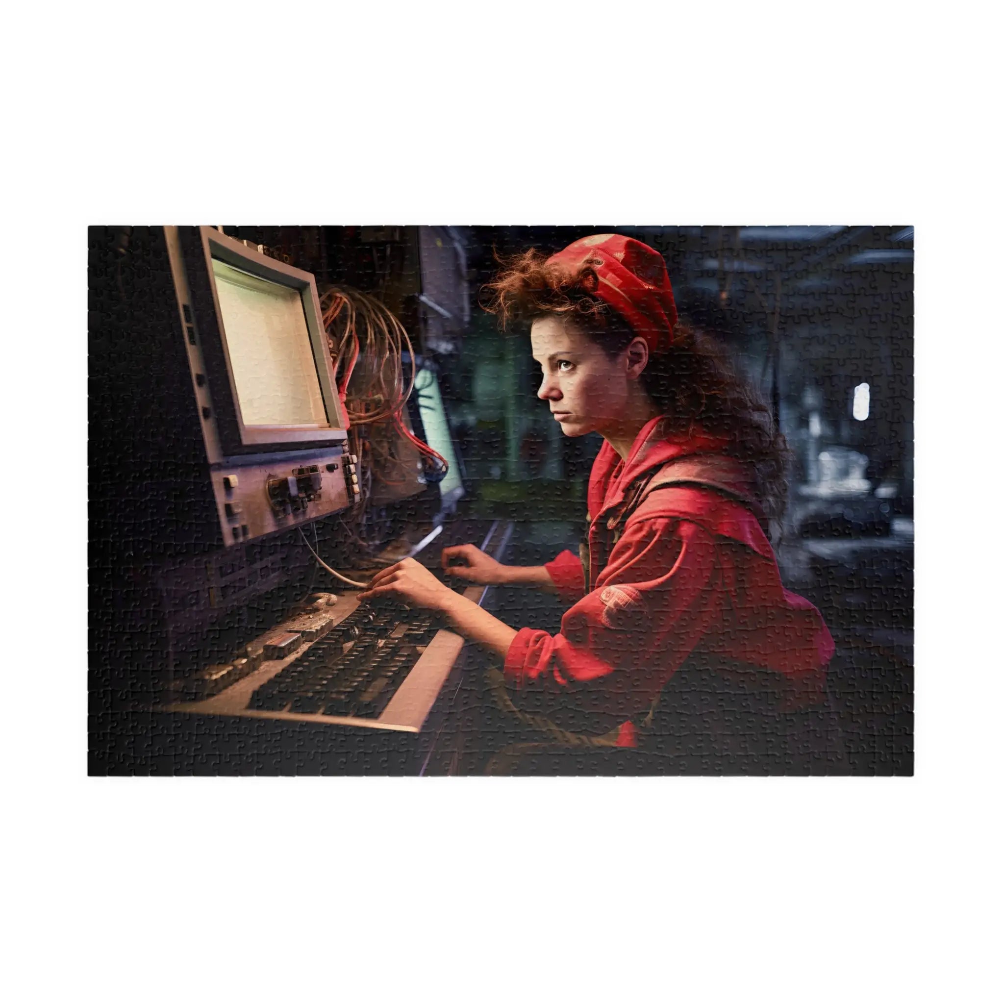 Customizable Jigsaw Puzzle: Rosie Riveter : Computer Programmer - Jigsaw Puzzle Studios - Main