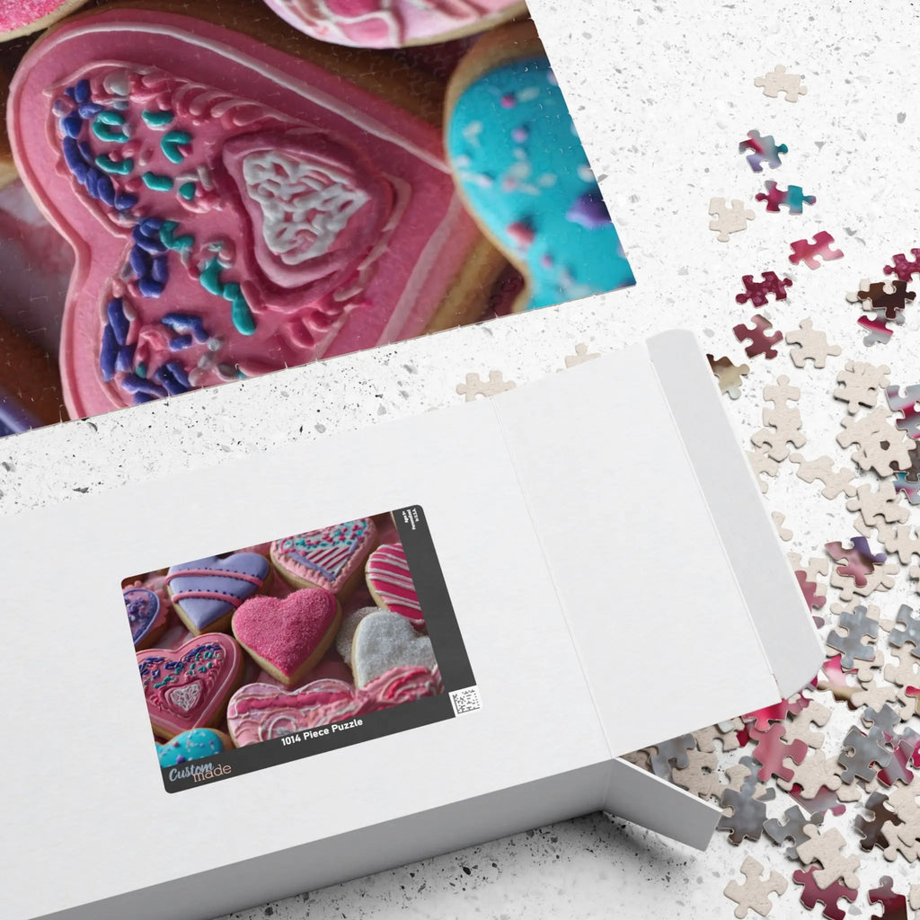 Jigsaw Puzzle: Valentine's Day Heart Cookies - Jigsaw Puzzle Studios - Box